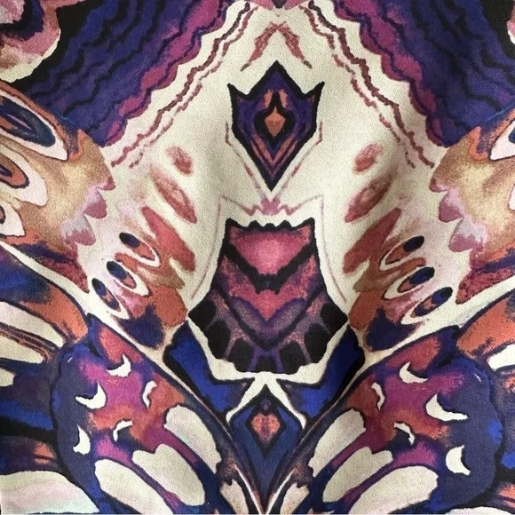 Bebe Womens Jacket size Large butterfly floral print - Picture 5 of 13